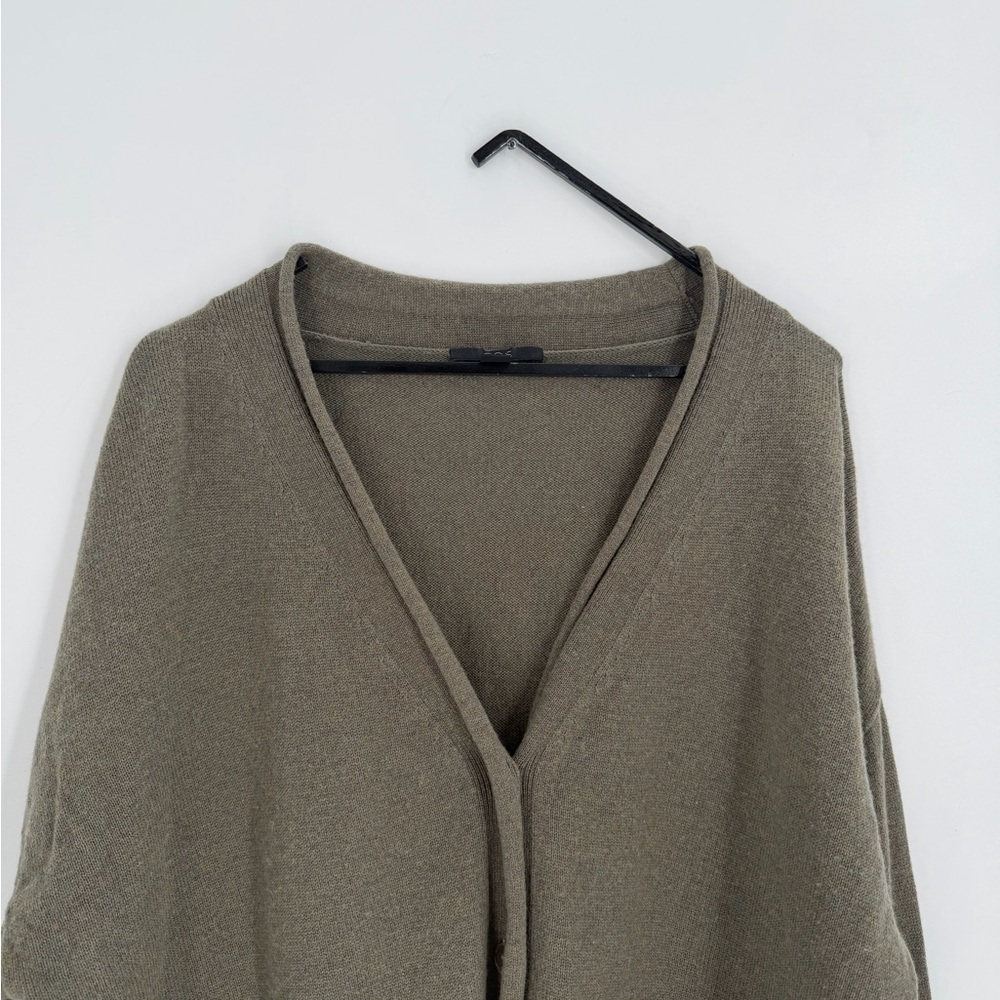 Cos Olive Green Merino Wool Cashmere Cardigan